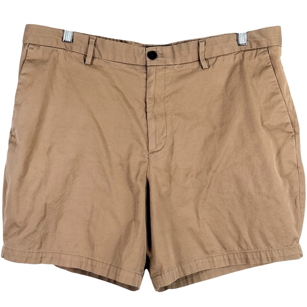 Banana Republic Aiden Chino Shorts Mens 40 Tan Slim Fit Cotton Twill Flat Front